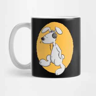 Relaxed rabbit with headphones Mug